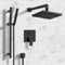 Matte Black Shower System with 8